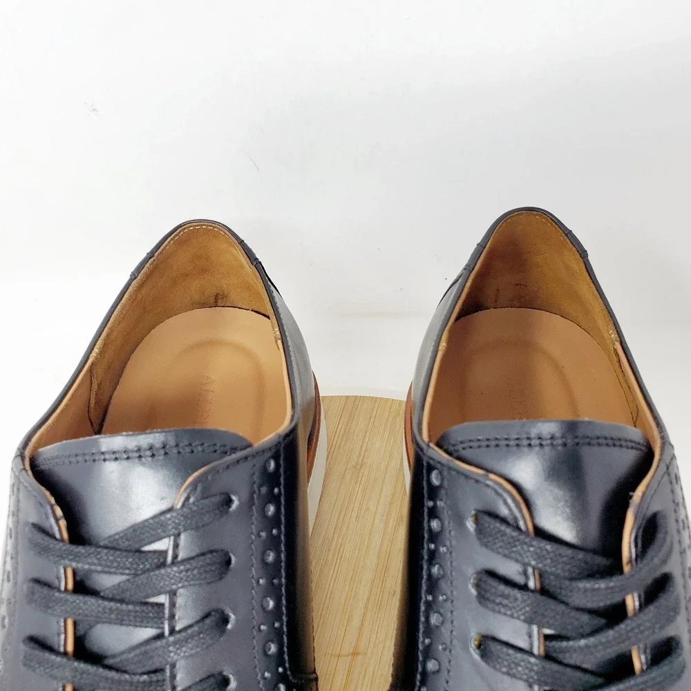 Allen Edmonds Caleb Shoes Men 12 D Black‎ Leather Hybrid Cap Toe Derby Sneaker